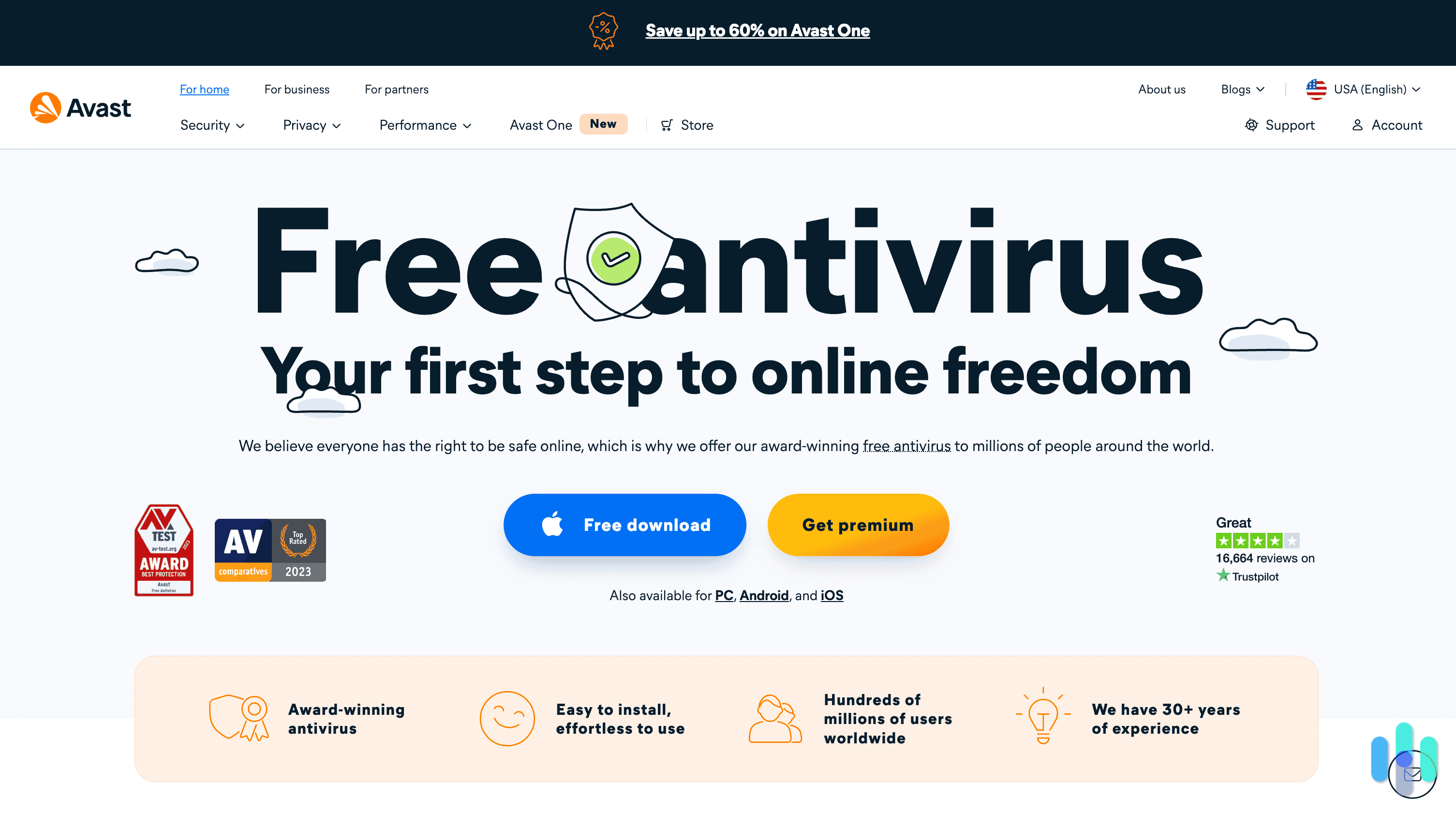 Avast homepage