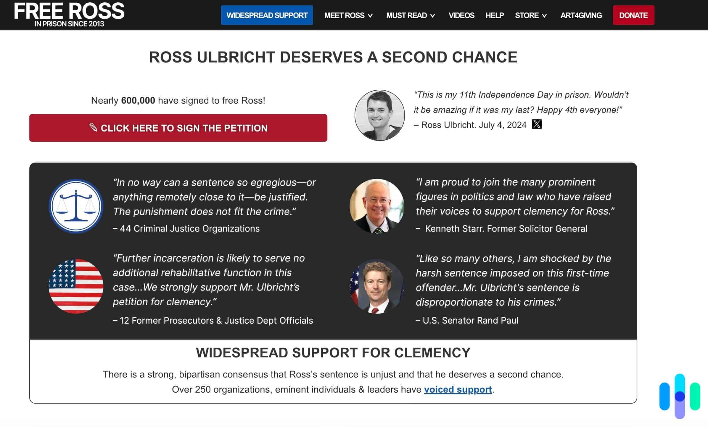 Free Ross Ulbricht Website