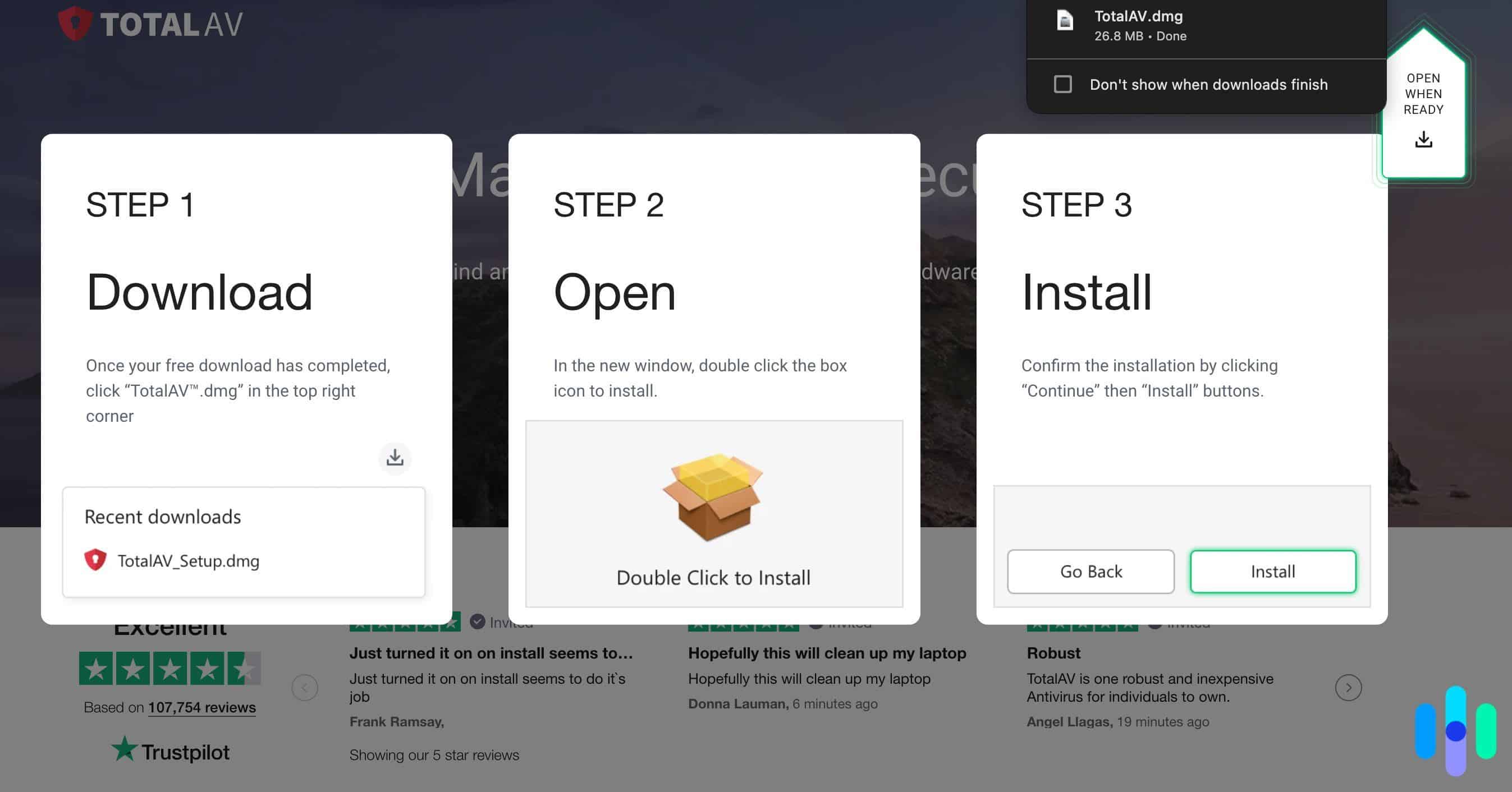 TotalAv install process