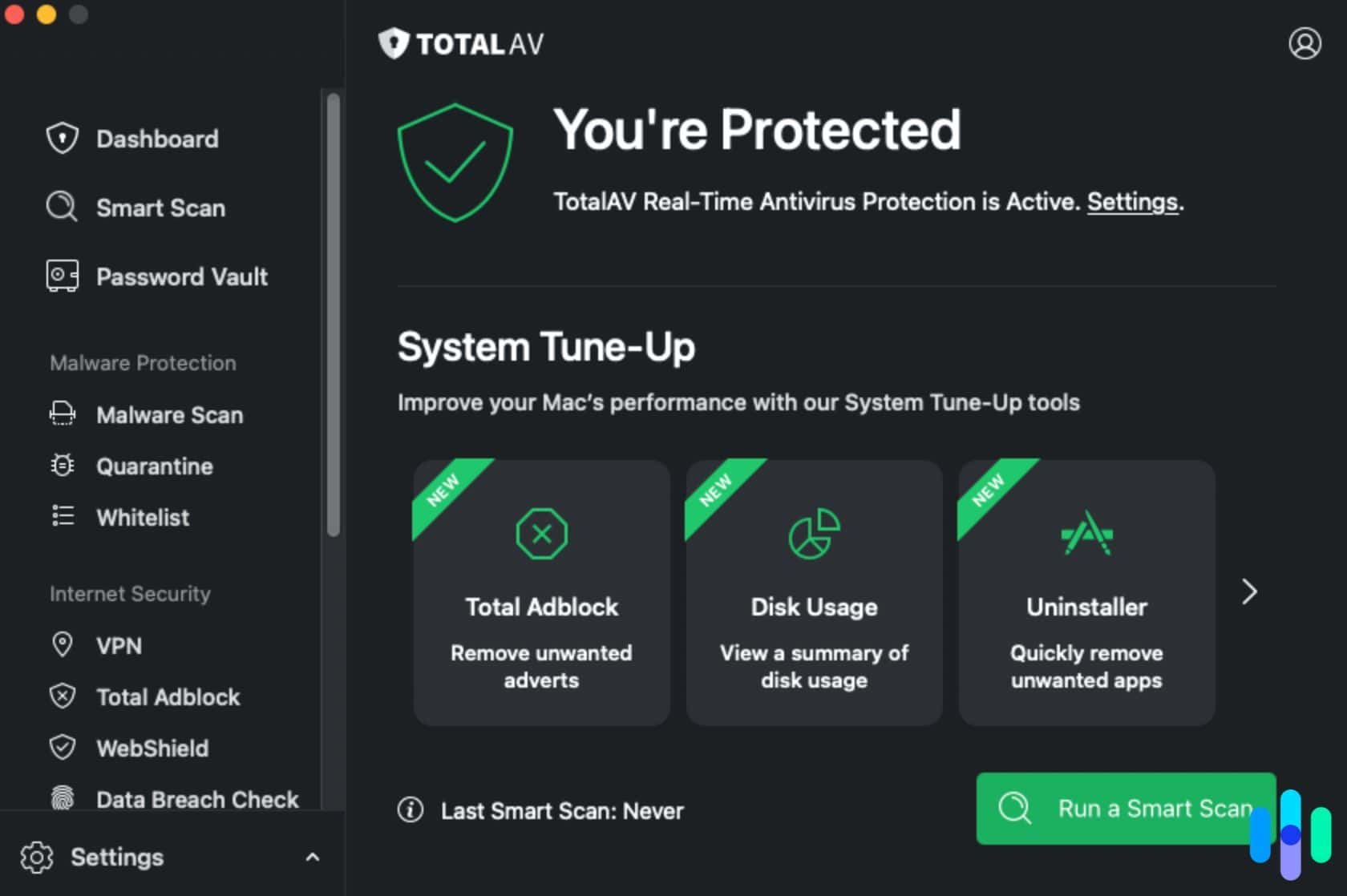 Total AV user interface