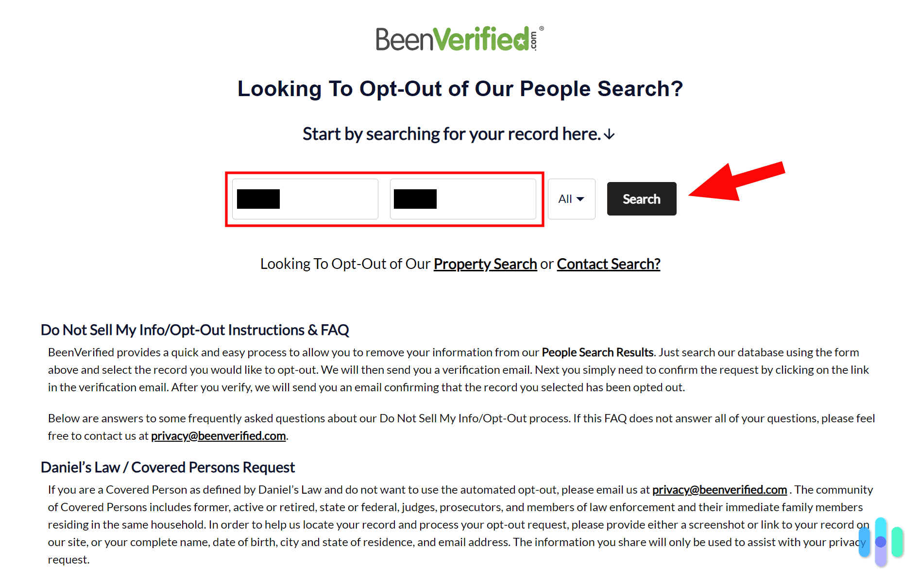 We found our BeenVerified profile by searching our name.