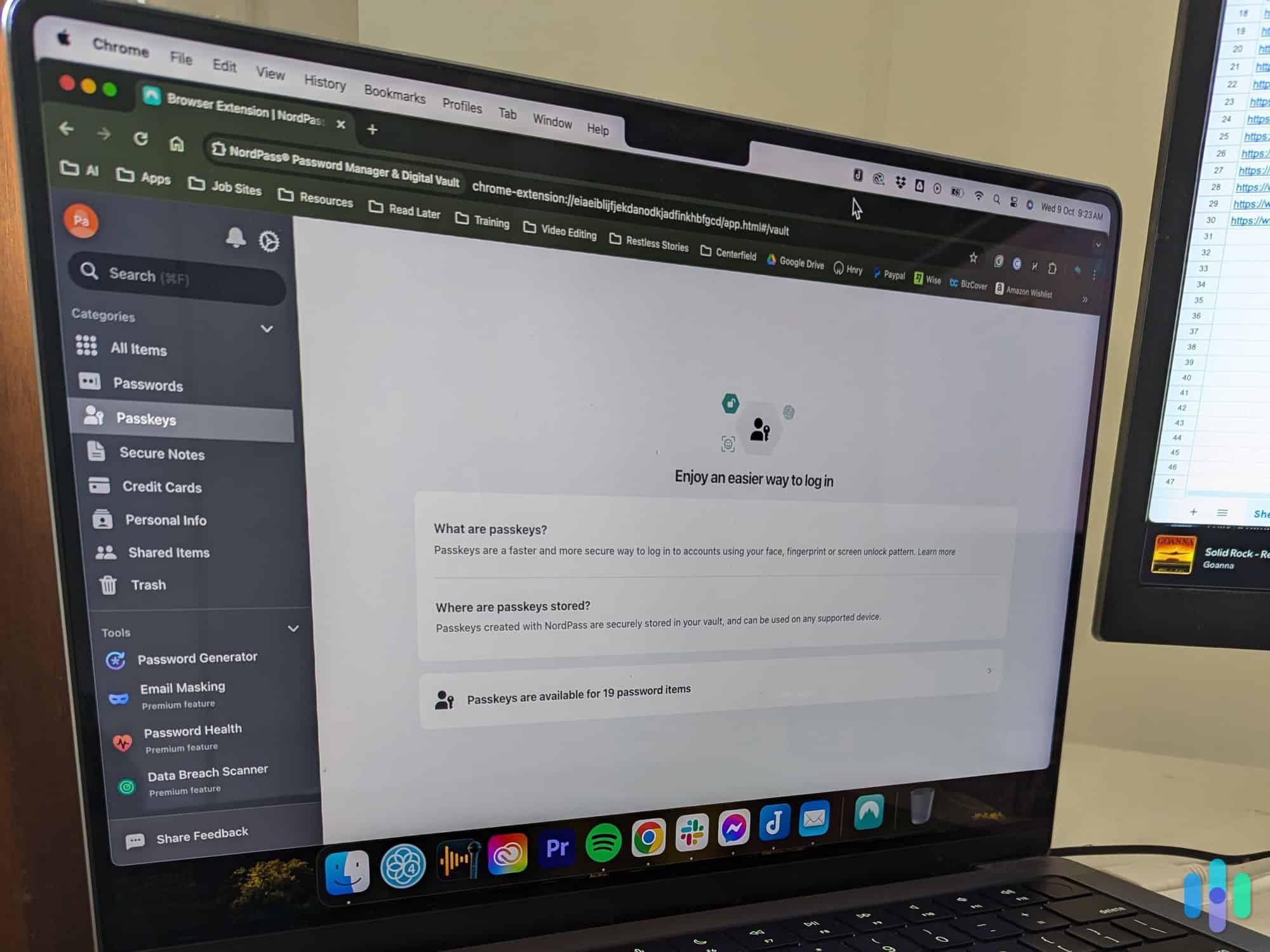 Testing NordPass on a MacBook.