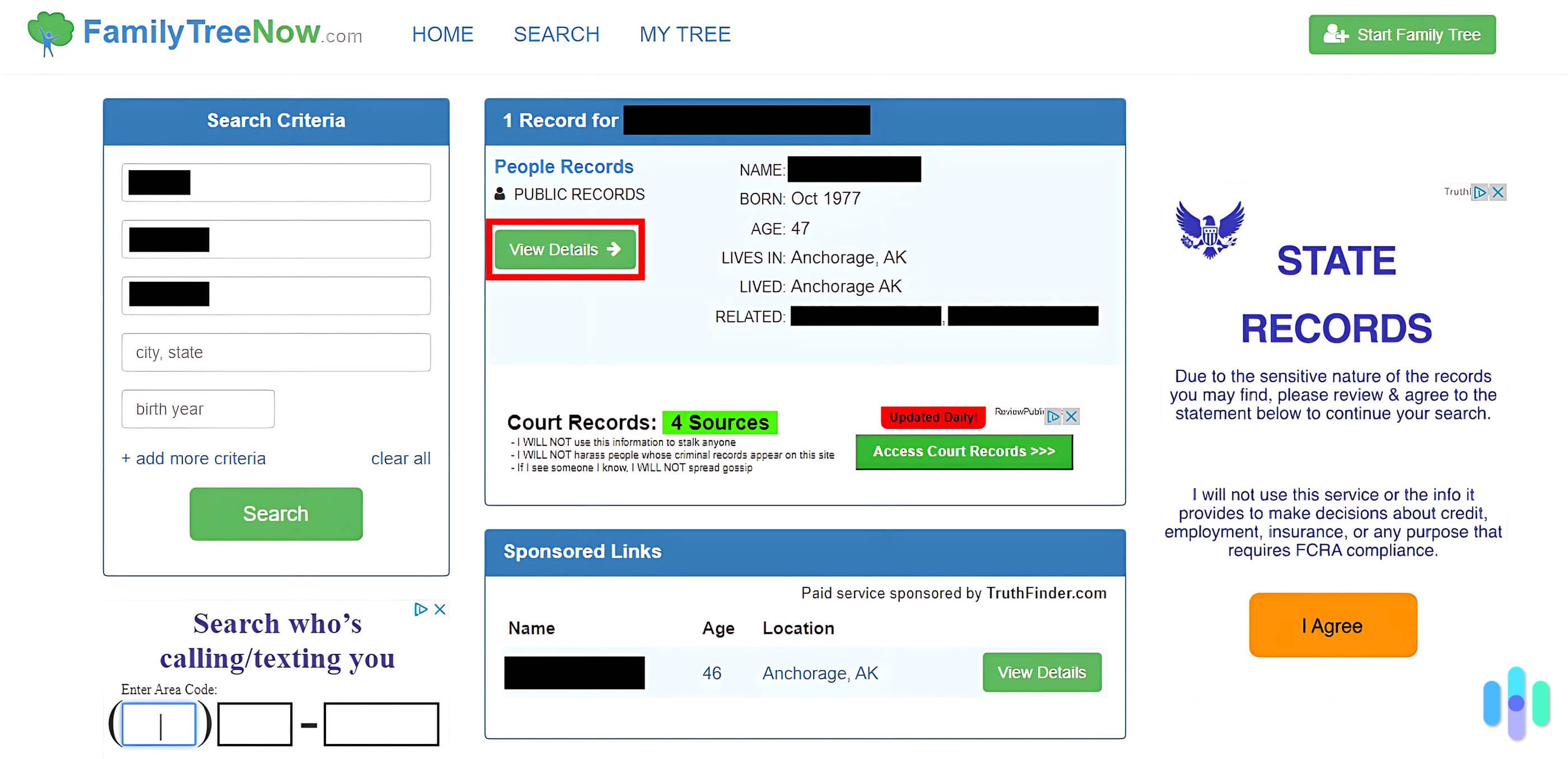 Select the record that best matches your information.