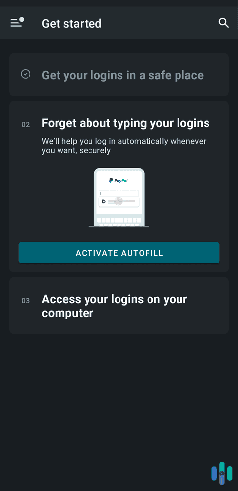 Getting the Dashlane mobile app ready was as easy as 1, 2, 3.