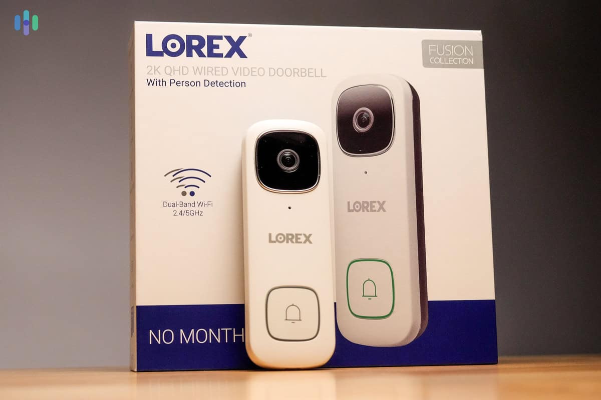 Lorex 2K Wired Video Doorbell with box