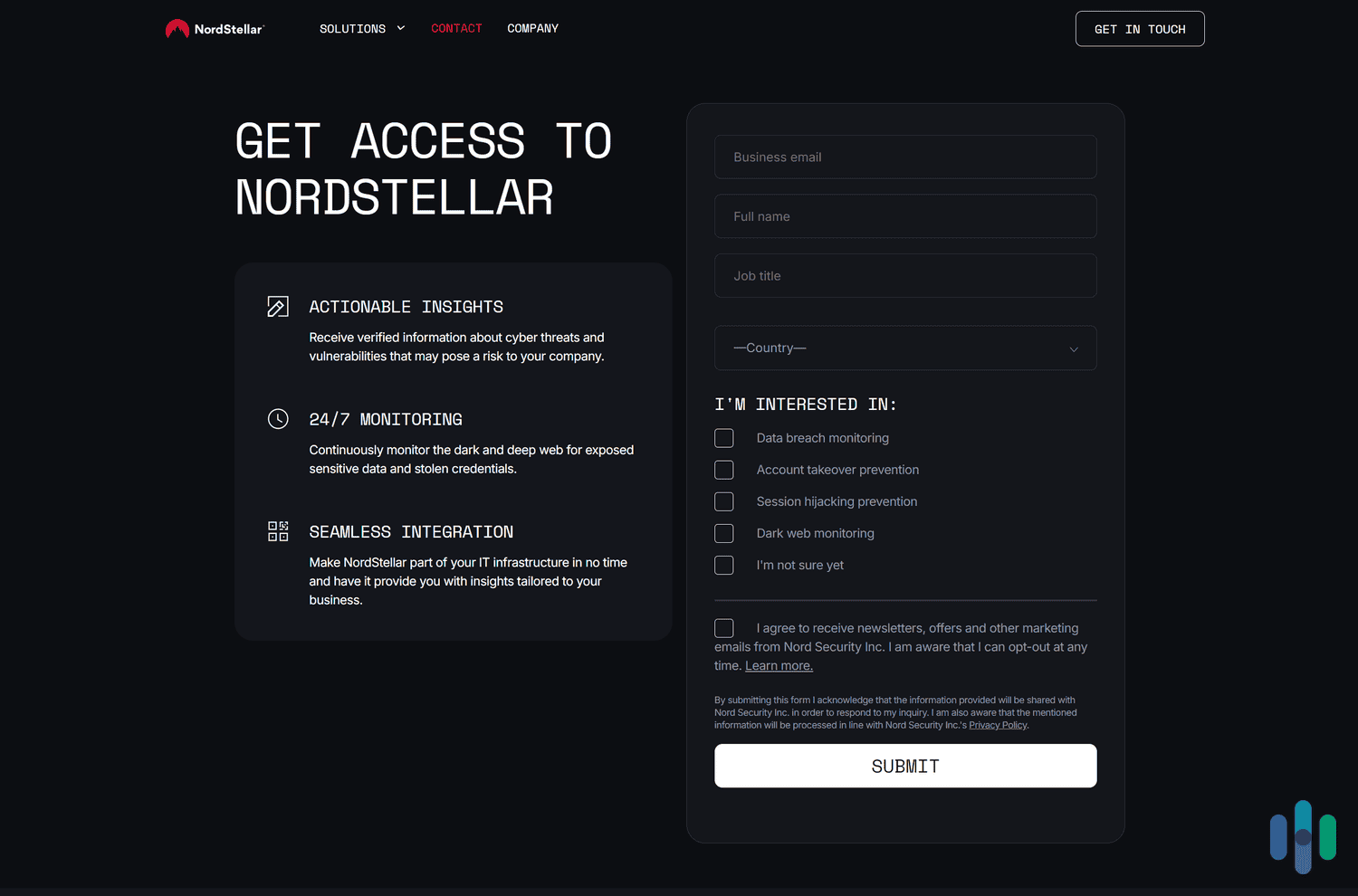 NordStellar provides customizable pricing based on your business needs, and also has a free demo.