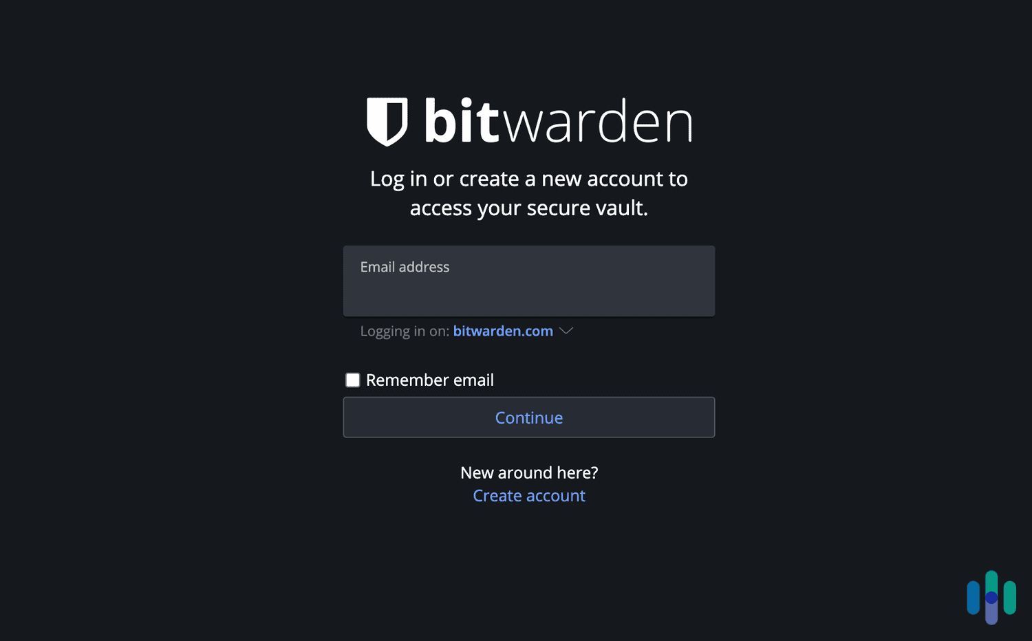 Signing in to Bitwarden for the first time on the Mac desktop app.