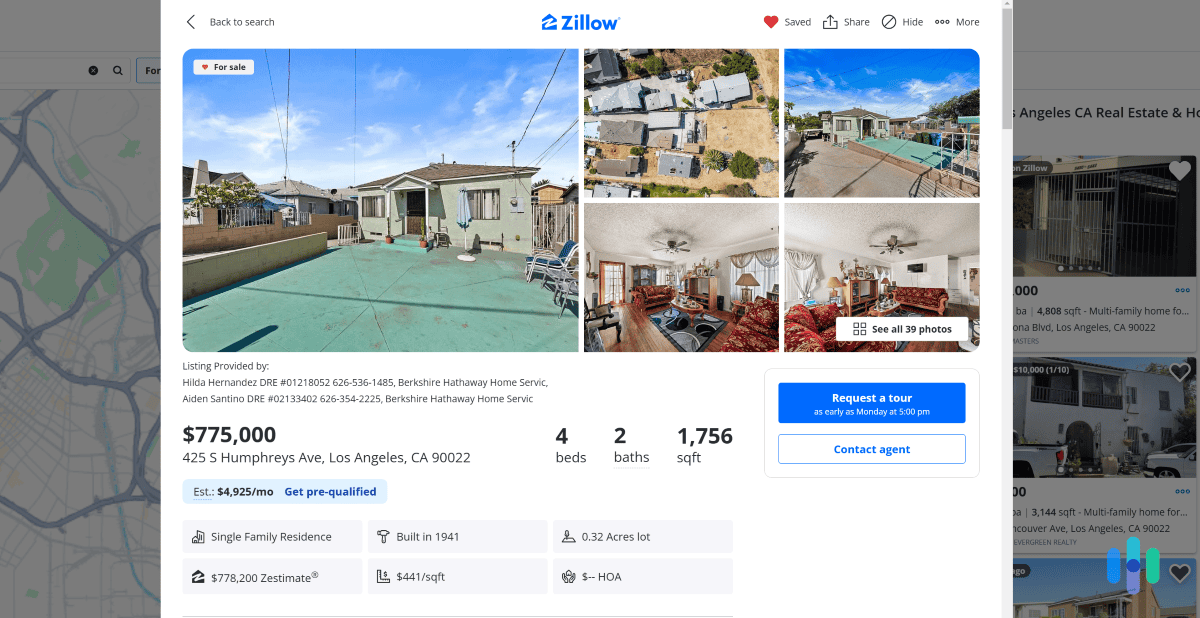 A listing on Zillow.