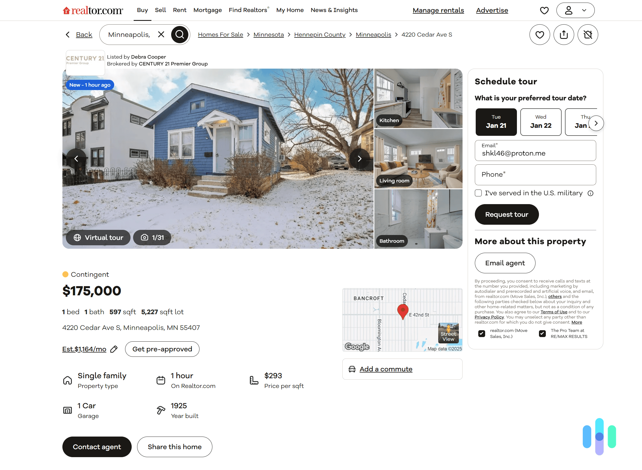 A listing on realtor.com