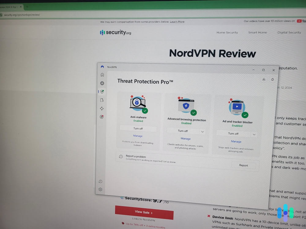 NordVPN is a good option if you're looking for a VPN with many high-end security features.