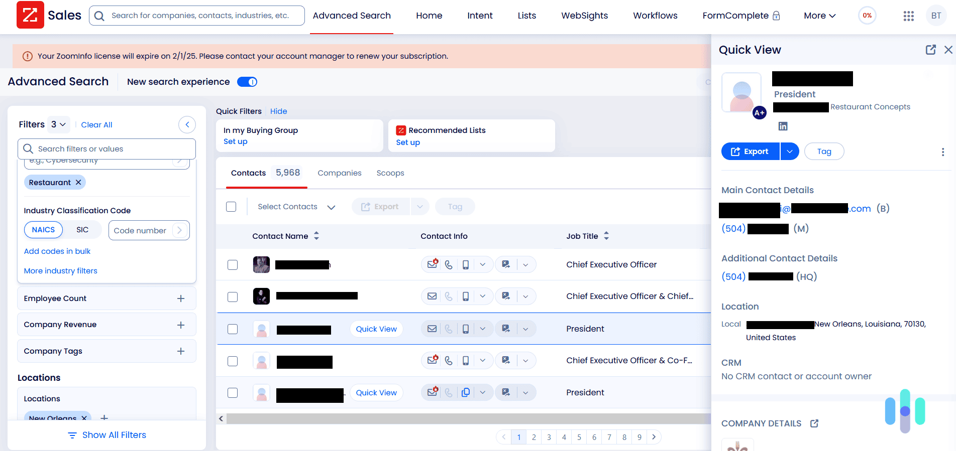 ZoomInfo creates profiles of contact information for individual businesspeople