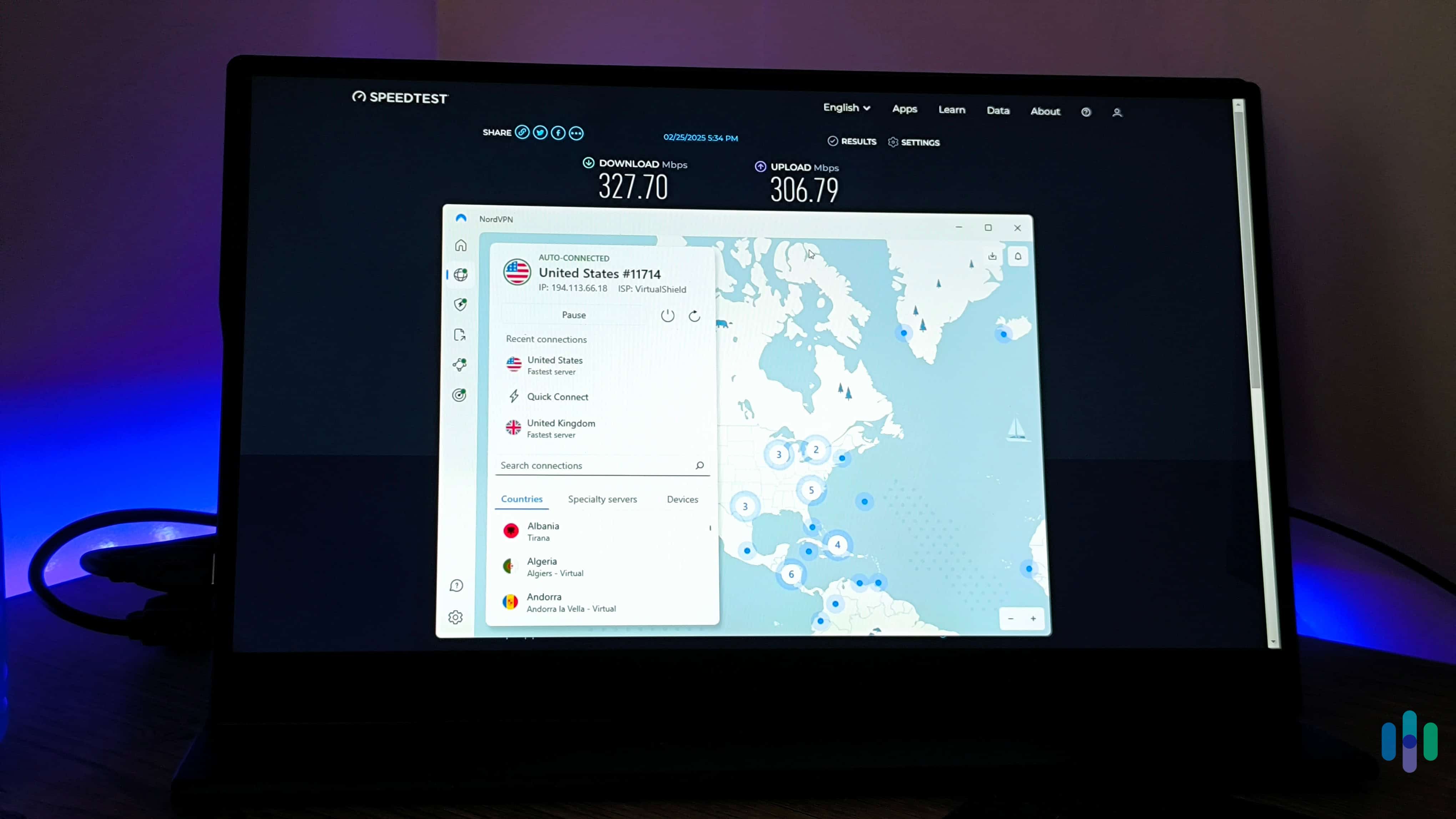 NordVPN always maintained fast speeds on both nearby and distant servers in our tests.