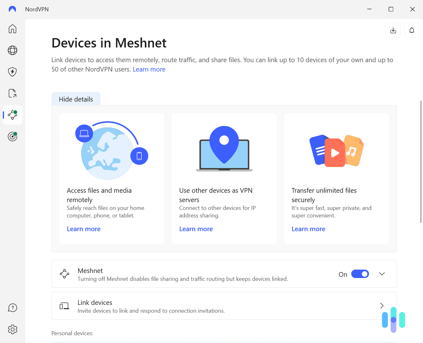 NordVPN's Meshnet feature can help your friends securely connect to your private Roblox server.