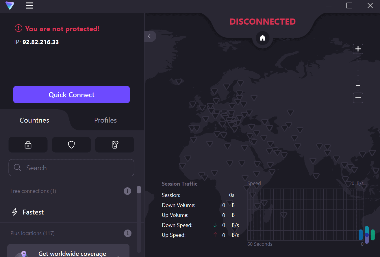 Proton VPN automatically connects free users to the fastest servers for their location.