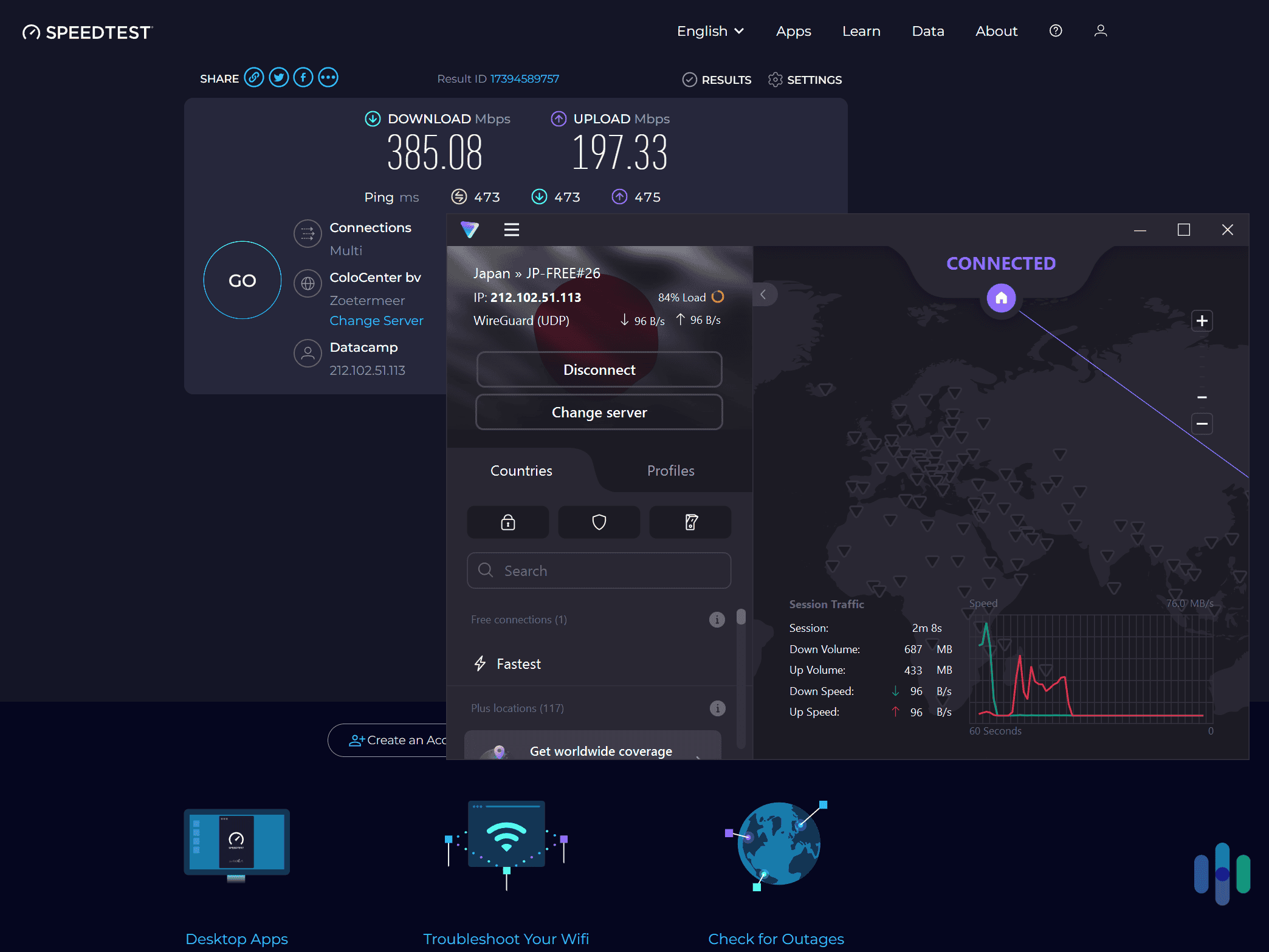 Proton VPN's free servers performed really well in our speed tests.