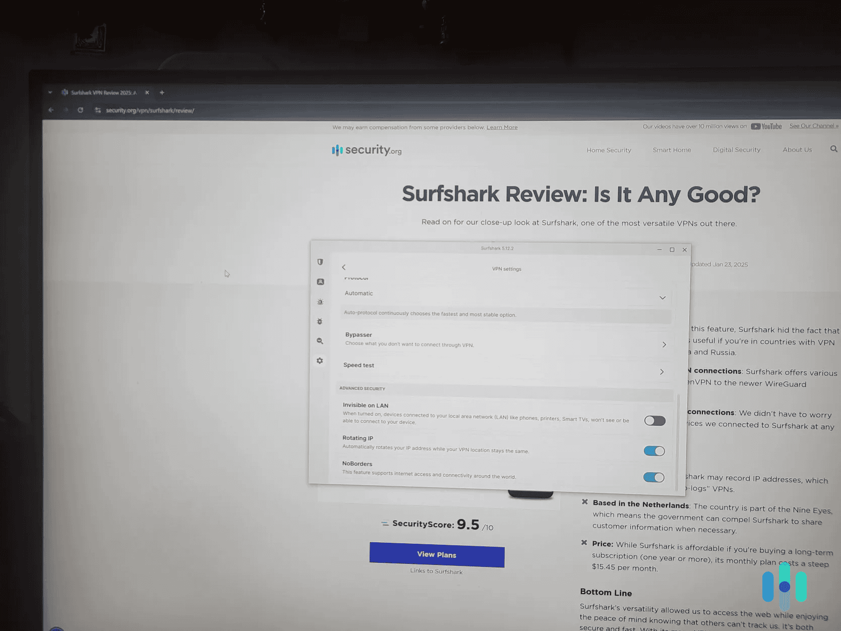 Surfshark's firewall-circumvention tools allowed us to easily bypass network firewalls and access TikTok in our tests.