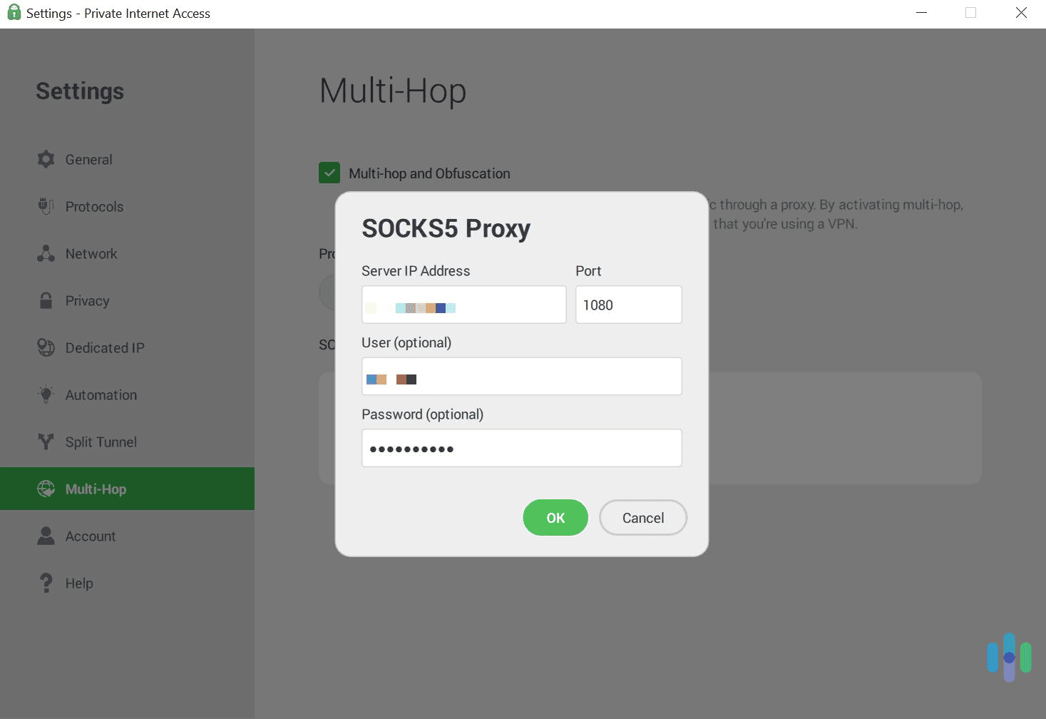 We spent less than three minutes on setting up the SOCKS5 proxy connection inside Private Internet Access's Windows app.