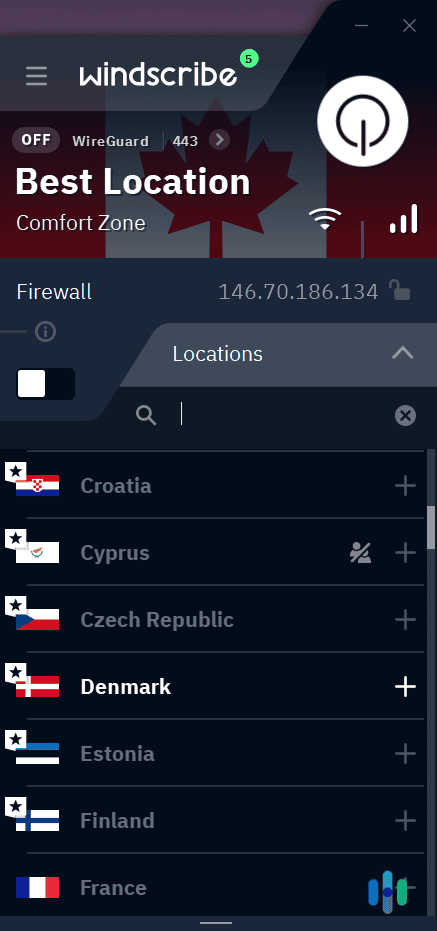 If we connected to Windscribe’s Cyprus servers, we would not be able to torrent since it blocks P2P connections.