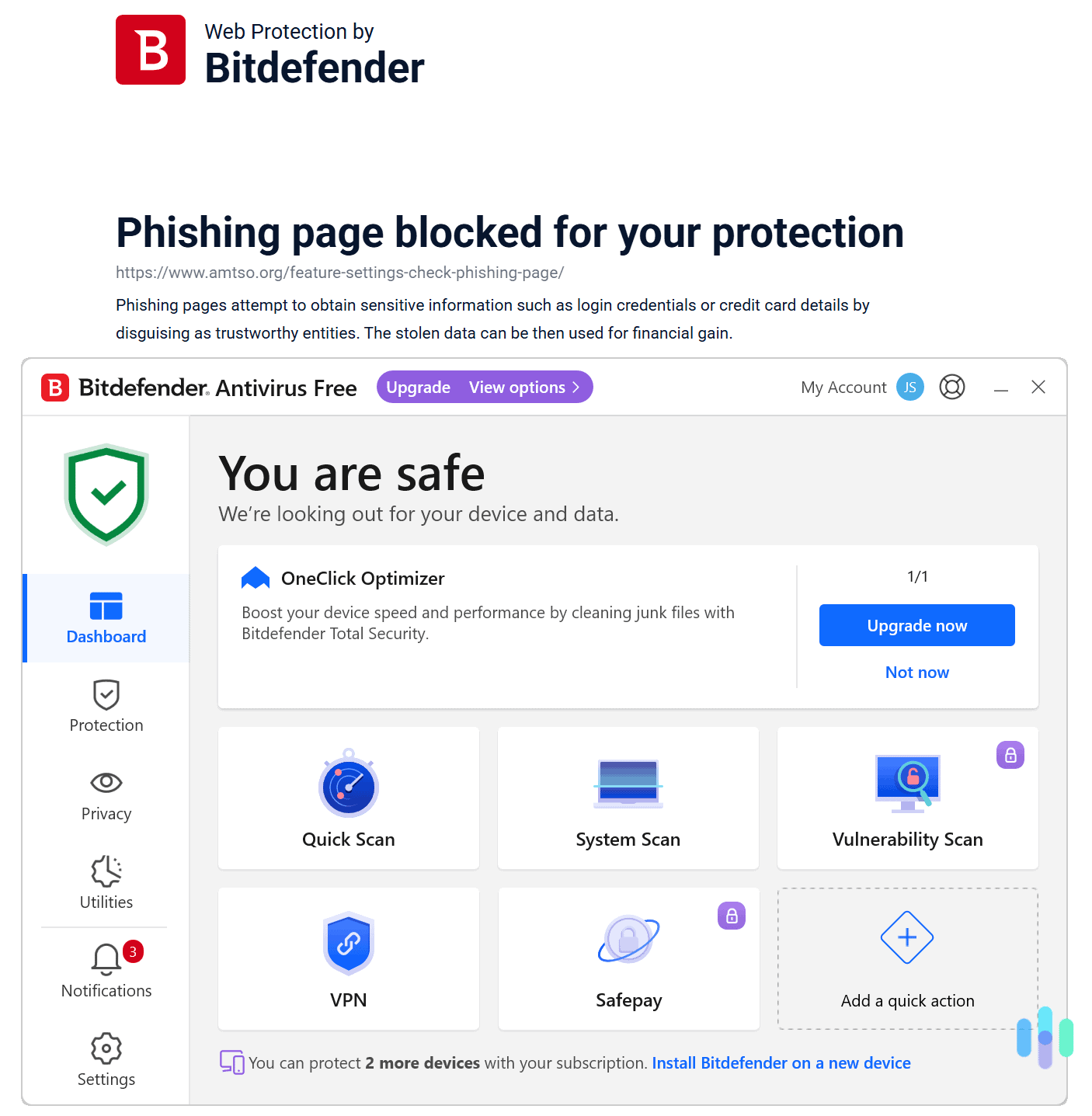 Bitdefender performed really well in all of our malware detection and prevention tests.