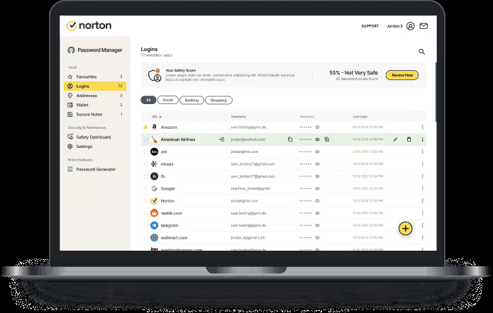 Norton Password Manager preview  - Product Header Image