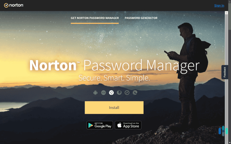 We installed Norton Password Manager on our Chrome browser and Samsung phone