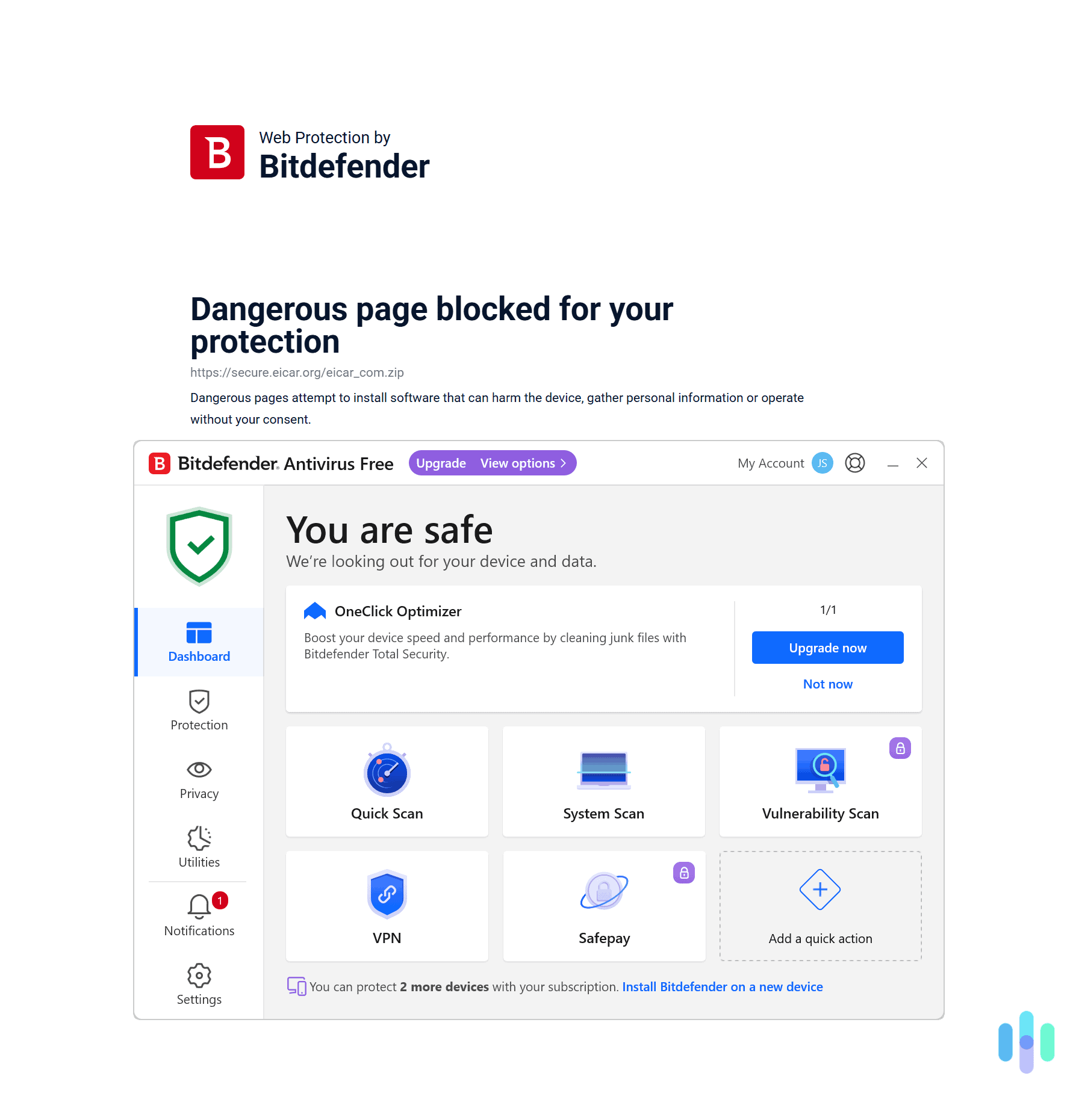 We used different malware test files to test each antivirus program's malware detection rate.